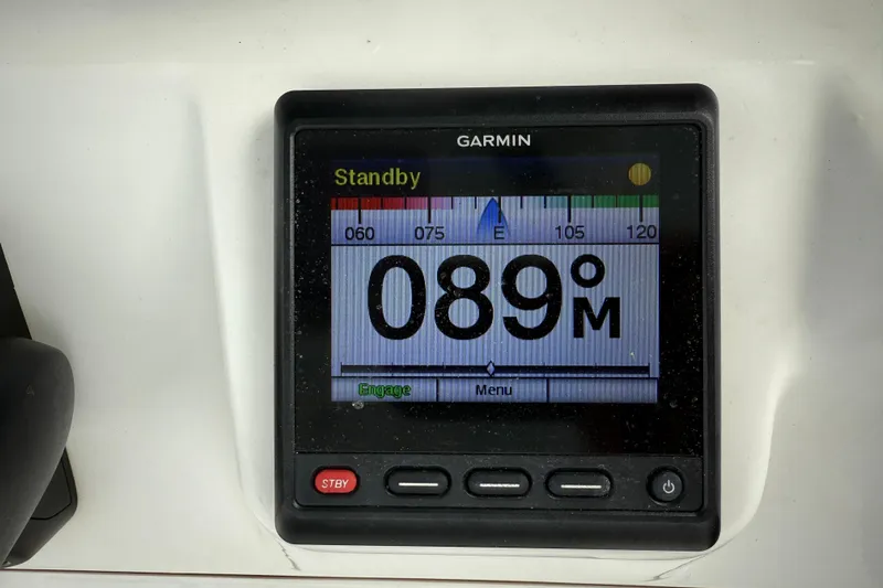  Yacht Photos Pics Garmin navigation display on 2022 Sea Fox 288 Commander, showing 089° heading.