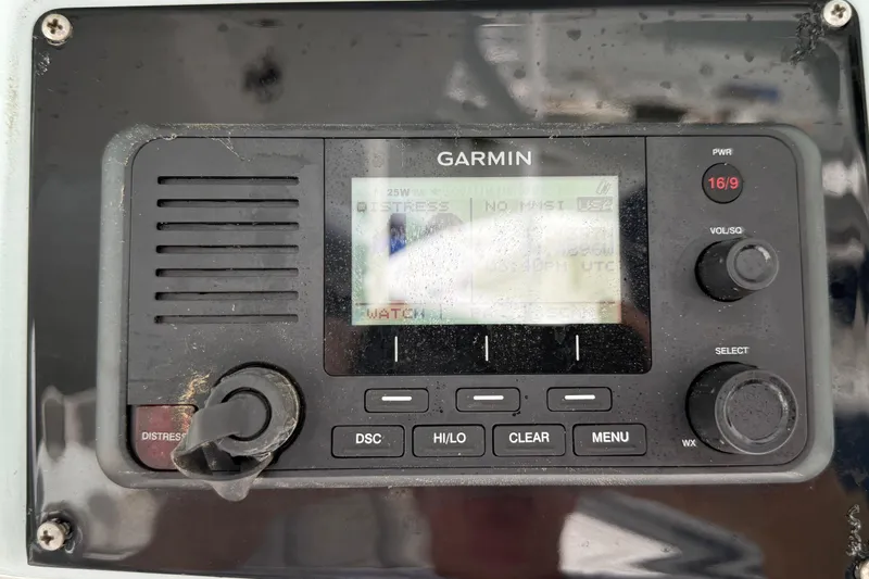  Yacht Photos Pics Garmin marine radio on 2022 Sea Fox 288 Commander boat dashboard.