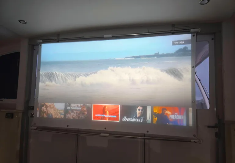  Yacht Photos Pics Projector and screen w/ bluetooth spk
