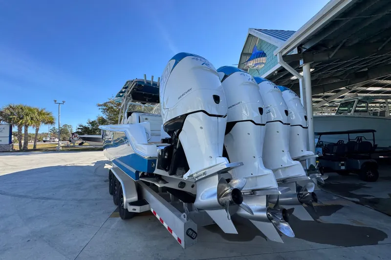  Yacht Photos Pics 2016 Nor-Tech 390 Sport Center Console with four powerful outboard engines.