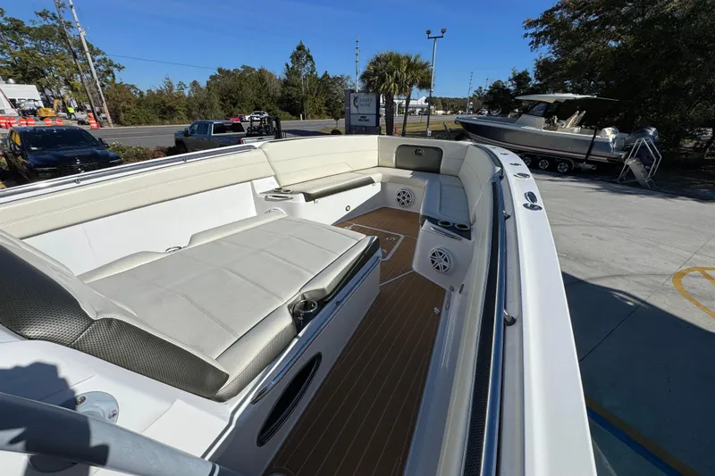  Yacht Photos Pics 2016 Nor-Tech 390 Sport Center Console boat with spacious seating and modern design.