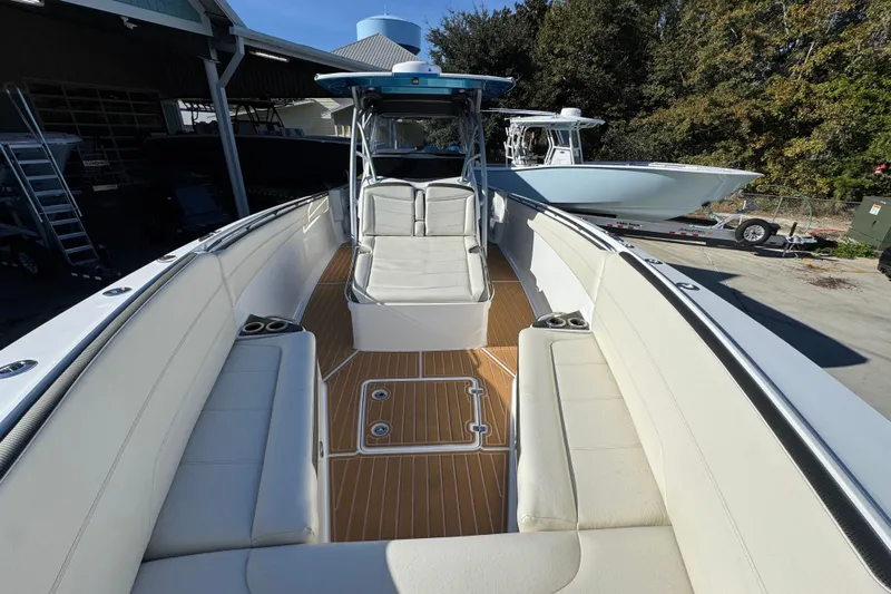  Yacht Photos Pics 2016 Nor-Tech 390 Sport Center Console boat with spacious seating and sleek design.
