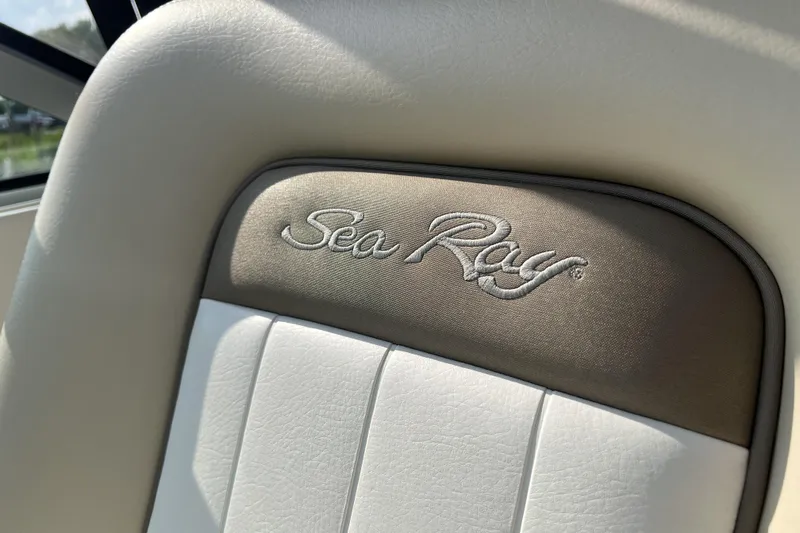  Yacht Photos Pics Sea Ray 370 Sundancer 2012 boat seat with embroidered logo.