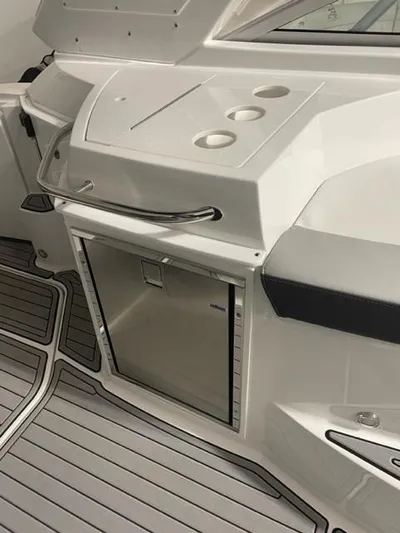  Yacht Photos Pics 2022 Monterey 295 Sport Yacht interior with sleek cabinetry and modern design.