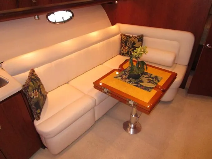 50/50 Yacht Photos Pics Settee with High Gloss Table