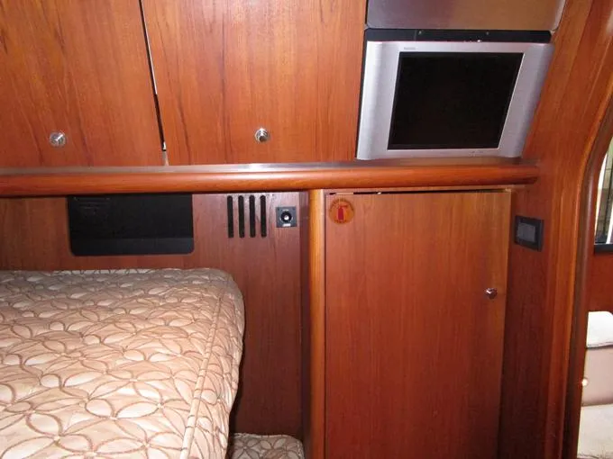 50/50 Yacht Photos Pics Guest Stateroom Hanging Locker and TV