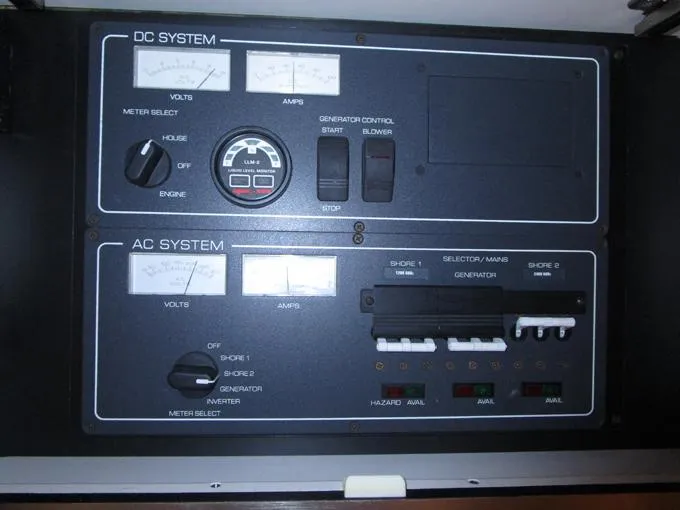 50/50 Yacht Photos Pics AC/DC System Tank Levels Shore Power Switch Over Gen Start/Stop