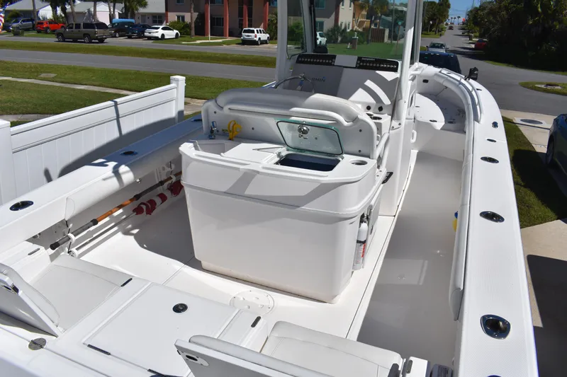  Yacht Photos Pics 2018 Everglades 273 Center Console boat with spacious deck and modern amenities.