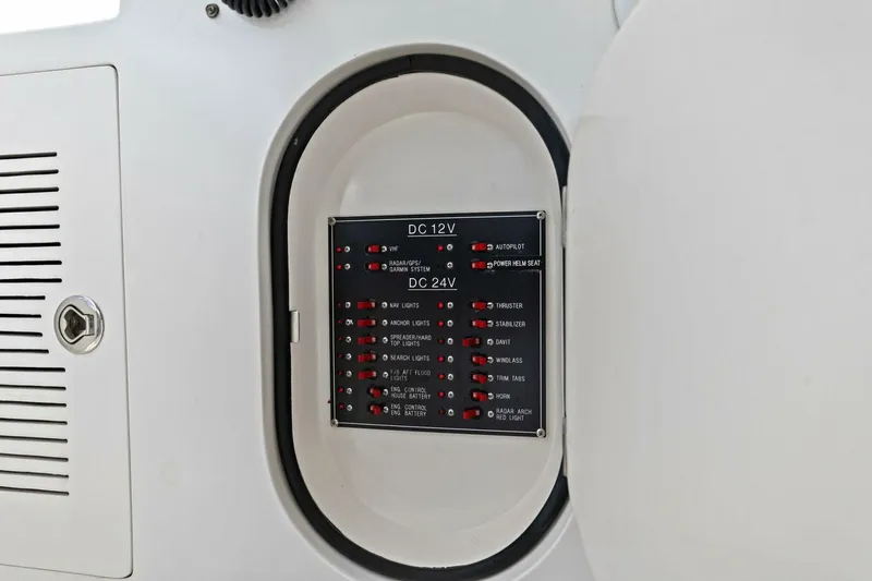 Sunshine And Happiness Yacht Photos Pics Electrical panel with DC 12V and 24V indicators in a 2008 Altima Sedan.