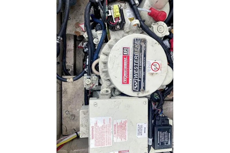  Yacht Photos Pics Engine compartment of a 2018 Ranger Tugs R-27 with Westerbeke generator.