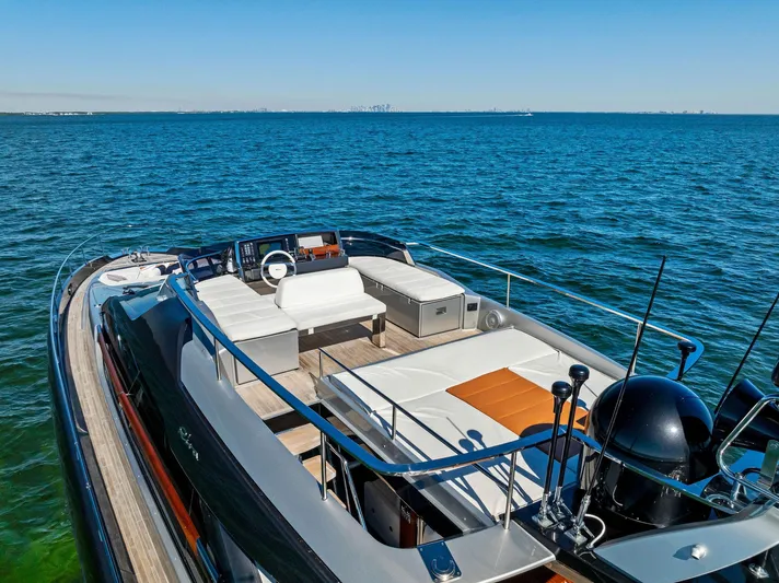 Arcadia Yacht Photos Pics Luxury Riva 66' Ribelle yacht on open sea, 2020 model.