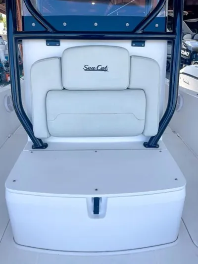  Yacht Photos Pics 2024 Sea Cat 262 HC boat seating and storage area.