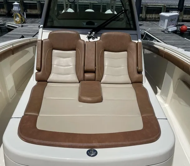 Shady Lady 2 Yacht Photos Pics Luxurious seating on a 2019 Scout 380LXF boat.