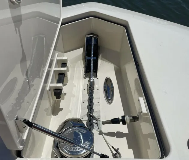 Shady Lady 2 Yacht Photos Pics Anchor locker of 2019 Scout 380LXF boat.