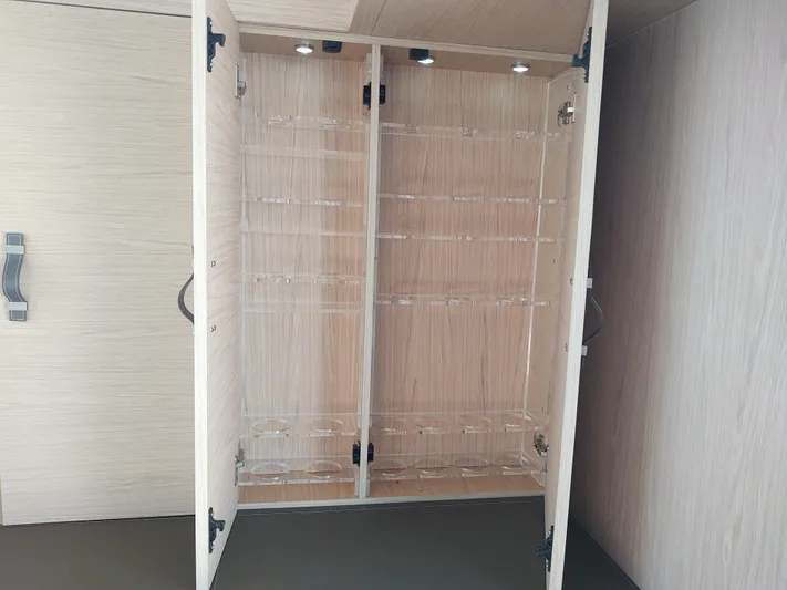 Blue Yacht Photos Pics Blue glass cabinet