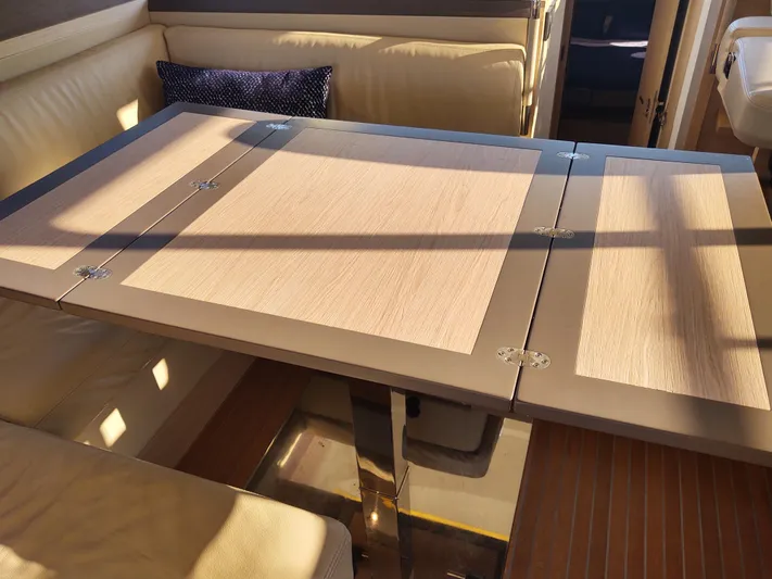 Blue Yacht Photos Pics Blue salon table folded out