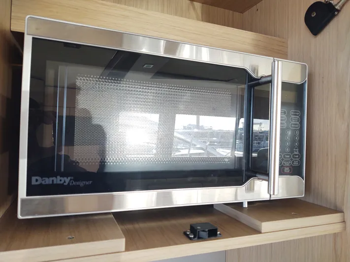 Blue Yacht Photos Pics Blue galley microwave