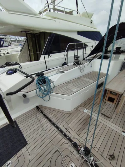 Loic Yacht Photos Pics Italia Yachts Italia 14.98, 2023 model, featuring sleek deck design and modern fittings.