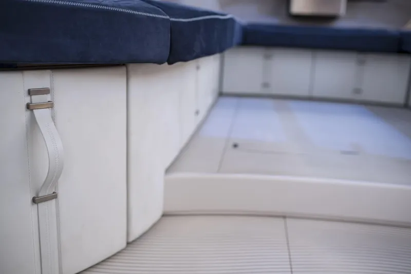 Mercedes Yacht Photos Pics Interior seating of 2022 Silver Arrows Marine Arrow 460 GT yacht.