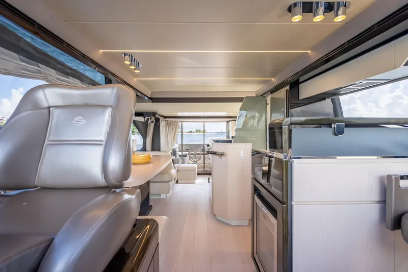  Yacht Photos Pics Luxurious interior of 2019 Azimut 66 yacht, featuring modern design and spacious layout.