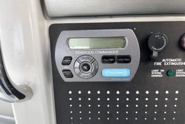  Yacht Photos Pics Kenwood Commander audio system on 2009 Formula 350 Sun Sport boat dashboard.