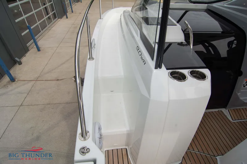  Yacht Photos Pics 2024 Jeanneau Leader 9.0 WA boat deck with sleek design and modern features.