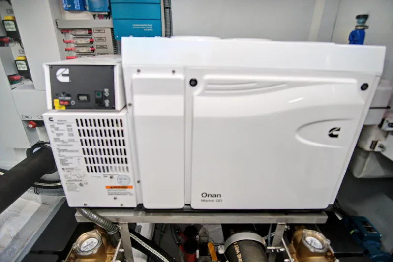 My Way Yacht Photos Pics Cummins Onan generator in 2023 Astondoa AS5 yacht engine room.