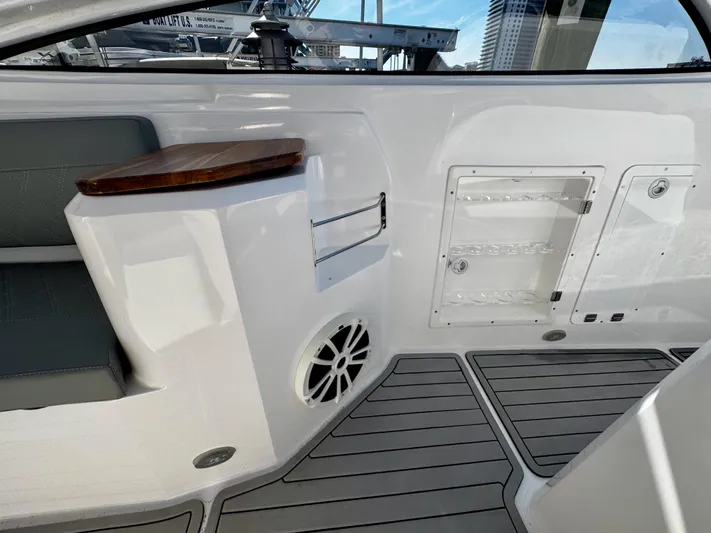  Yacht Photos Pics 2024 NX Boats 280 Xtreme interior with sleek seating and modern design elements.