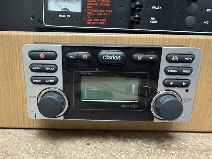  Yacht Photos Pics Clarion audio system in 2013 Formula 350 Sun Sport boat dashboard.