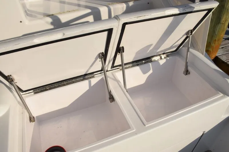 Osprey Yacht Photos Pics storage boxes with gasketed tops in tackle center