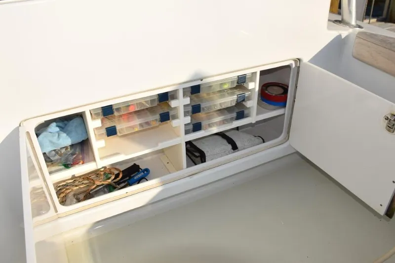 Osprey Yacht Photos Pics Tackle storage center in cockpit