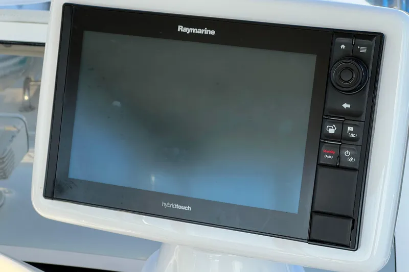 Get Nuts Yacht Photos Pics Raymarine hybrid touch display on 2000 Sea Ray 400 Sedan Bridge yacht.