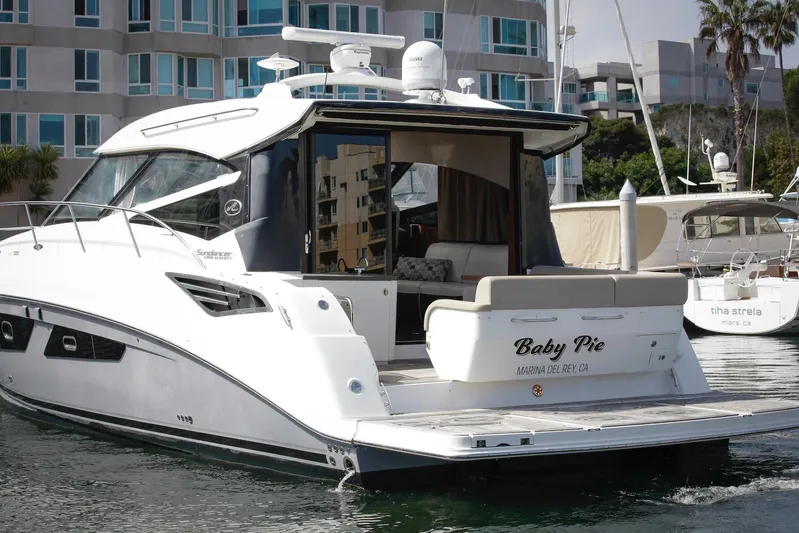 Baby Pie Yacht Photos Pics 2016 Sea Ray 470 Sundancer yacht docked at Marina del Rey, California.