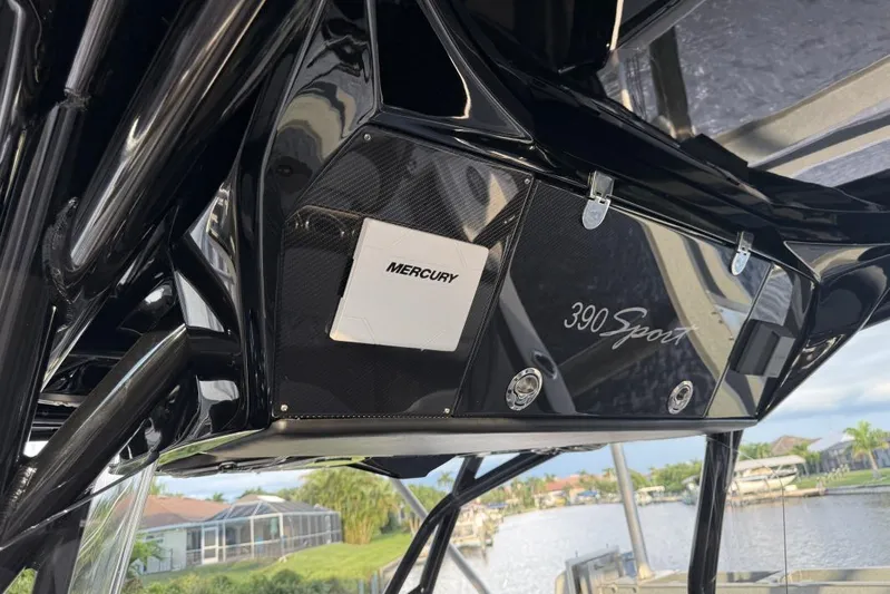  Yacht Photos Pics 2025 Nor-Tech 390 Sport Center Console with Mercury engine, sleek black design.