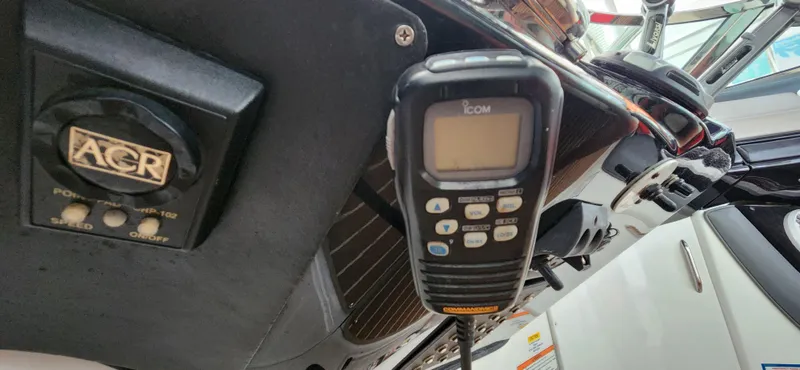  Yacht Photos Pics 2007 Cobalt 343 dashboard with radio and control panel.