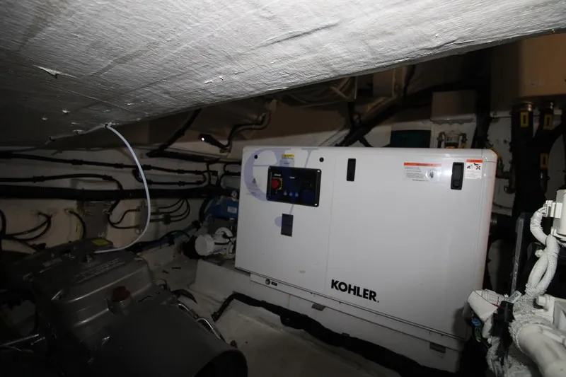  Yacht Photos Pics Engine room of 2022 Azimut Atlantis 51 yacht with Kohler generator.