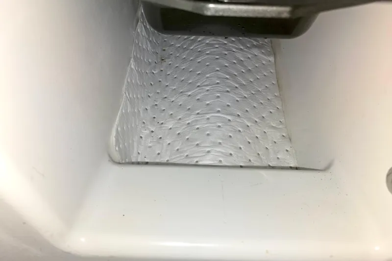 Sophia Yacht Photos Pics Interior detail of a 2022 Beneteau Oceanis 40.1 yacht, featuring a textured surface.