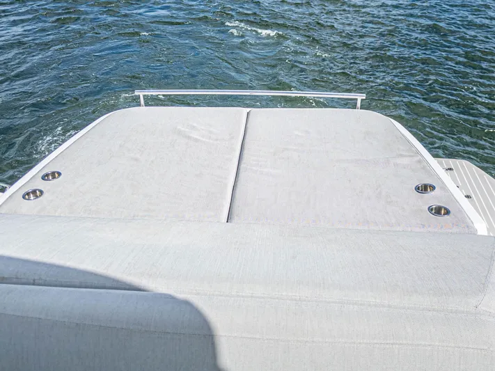  Yacht Photos Pics Azimut Atlantis 45 yacht sun deck, 2020 model, on open water.