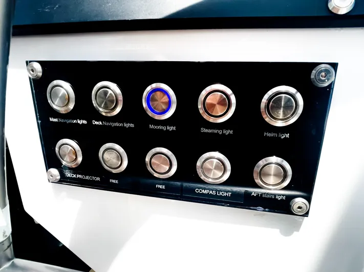 Out Of The Woods Yacht Photos Pics Control panel on NEEL 51 trimaran, year 2022.