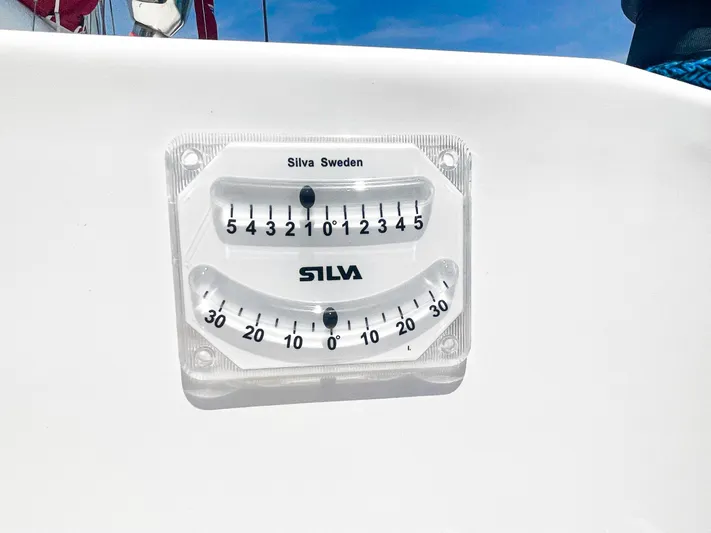 Out Of The Woods Yacht Photos Pics Silva Sweden inclinometer on NEEL 51 trimaran, 2022.