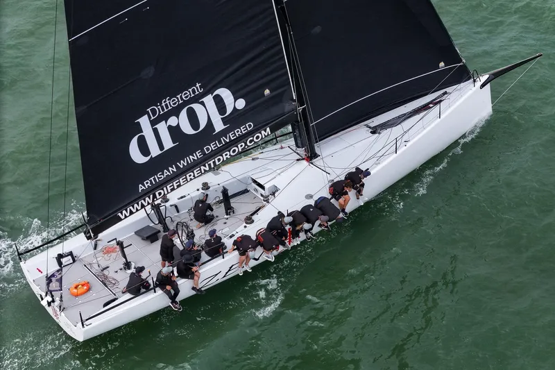 Zen - Formerly Synergy, Sorcha Yacht Photos Pics Sailing yacht Botin TP 52, 2011 model, with crew racing on the ocean.