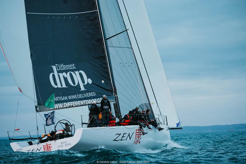 Zen - Formerly Synergy, Sorcha Yacht Photos Pics Sailing yacht Botin TP 52 "Zen" racing in open sea, 2011 model.