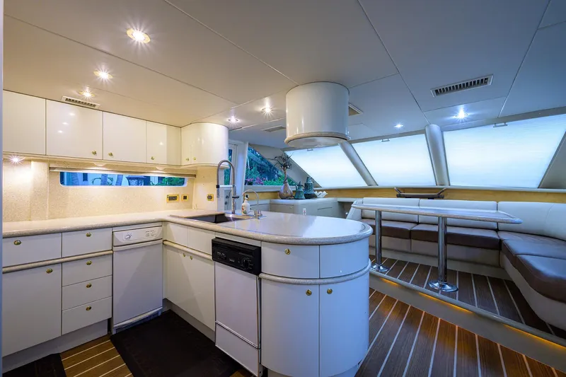 Lost Texan Yacht Photos Pics Lazzara 80 LOST TEXAN - Galley Counters & Dinette
