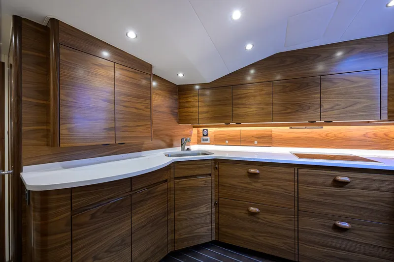 Lykenew Yacht Photos Pics Viking 54 LYKENEW- Galley Counters & Cabinets