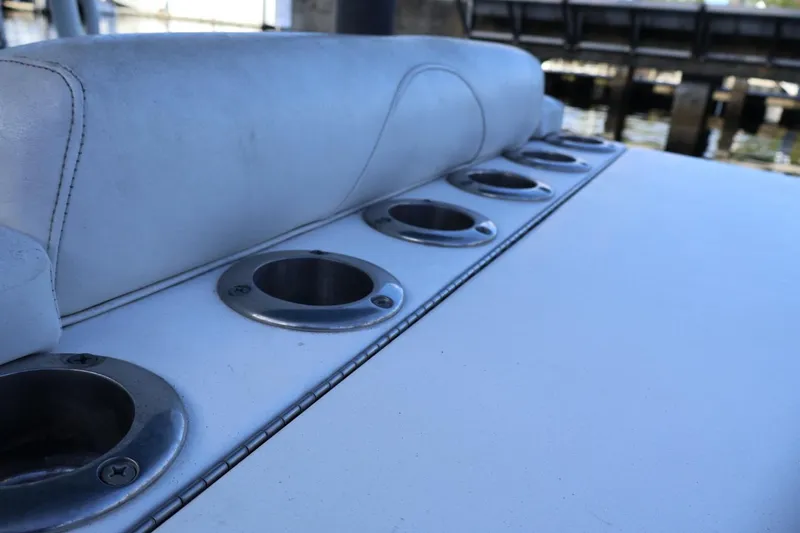  Yacht Photos Pics 2012 Contender 35 LS boat with rod holders and cushioned seating.