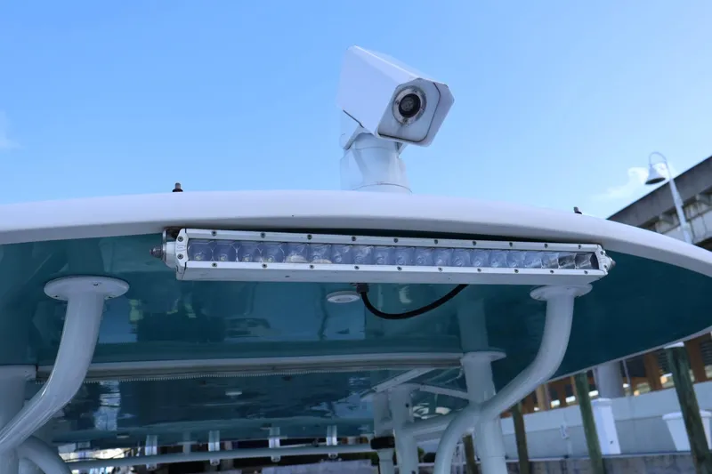  Yacht Photos Pics 2012 Contender 35 LS boat with mounted camera and LED light bar.