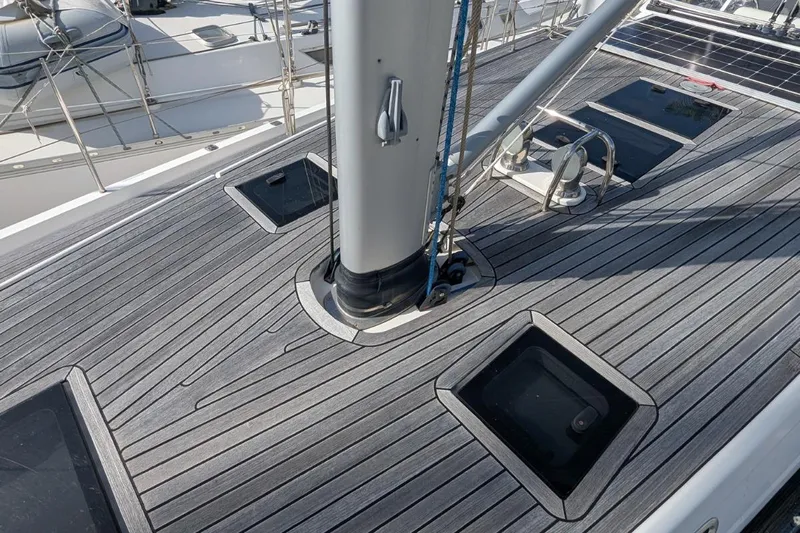 Muchacha De Abril Yacht Photos Pics Deck of 2017 X-Yachts Xc 45 sailboat with sleek design and modern fittings.