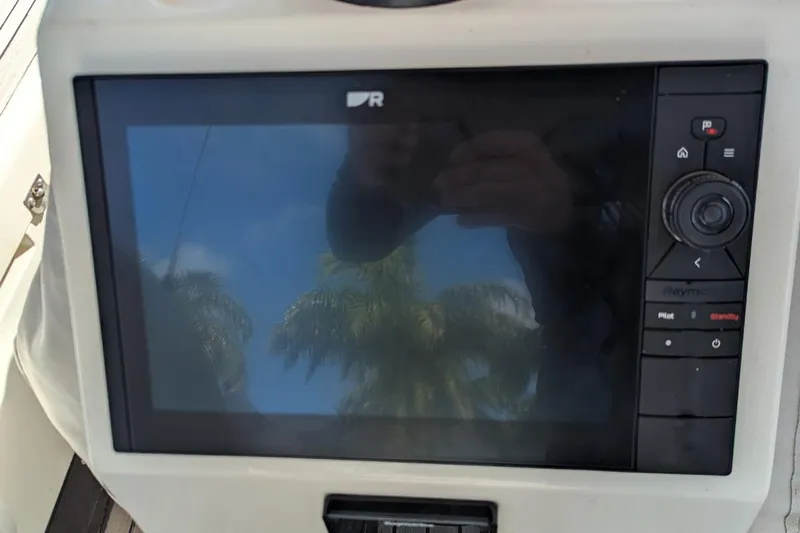 Muchacha De Abril Yacht Photos Pics Navigation display on 2017 X-Yachts Xc 45 sailboat, showing control panel and screen.