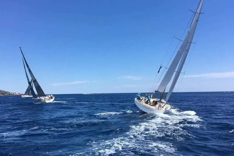 Nausicaä Yacht Photos Pics Sailing yachts on open sea, featuring a 2019 Solaris Yachts 55 model.