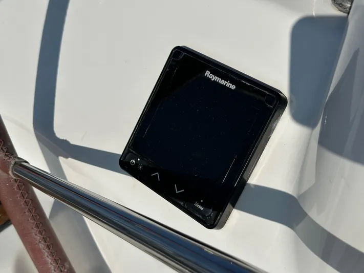 Shamrock Yacht Photos Pics Raymarine display on 2011 Beneteau Oceanis 40 yacht, featuring sleek design and modern navigation technology.